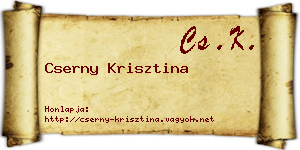 Cserny Krisztina névjegykártya